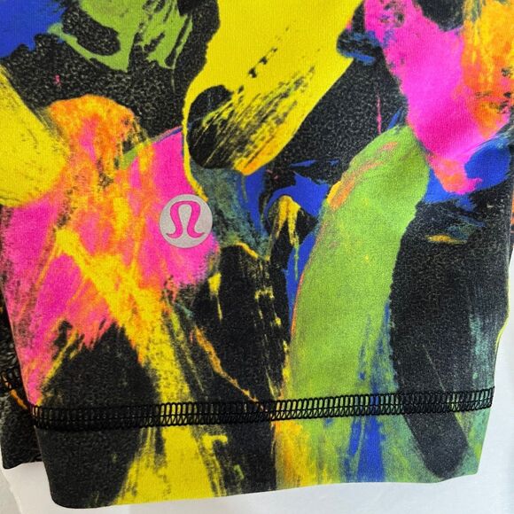 NWT Lululemon Wunder Train High Rise Short 6" Undertone Black Yellow Size 0 #404 - Picture 6 of 9